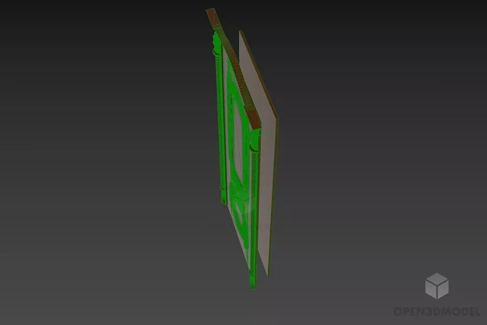 Royal Antique Door 3d model 2