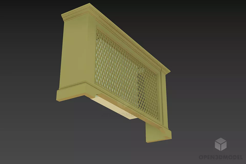 Side Tall Locker With Self 3d model