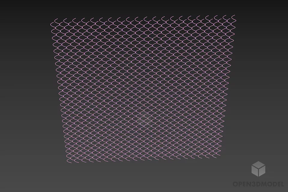 Grid Meshed 3d model 3