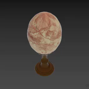 Figurine Easter Egg On Stand 3d model
