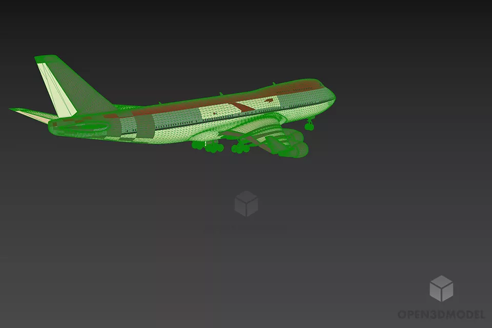 Us Northwest Boeing Airplane 3d model 2