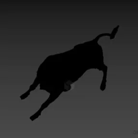 Bull Running Animal 3d model