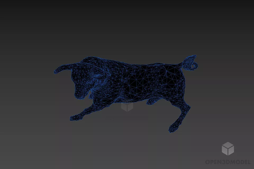 Bull Running Animal 3d model 3