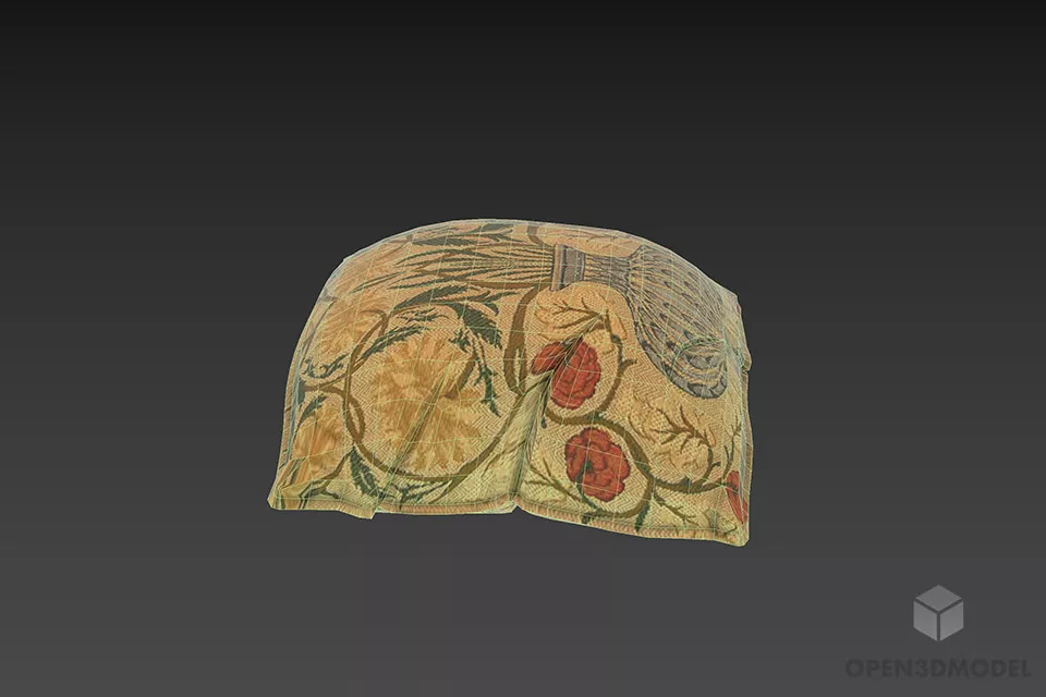 Upholstery Textile Pillow Traditional Style 3d model 3