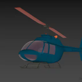 Small Rescue Utilities Helicopter 3d model