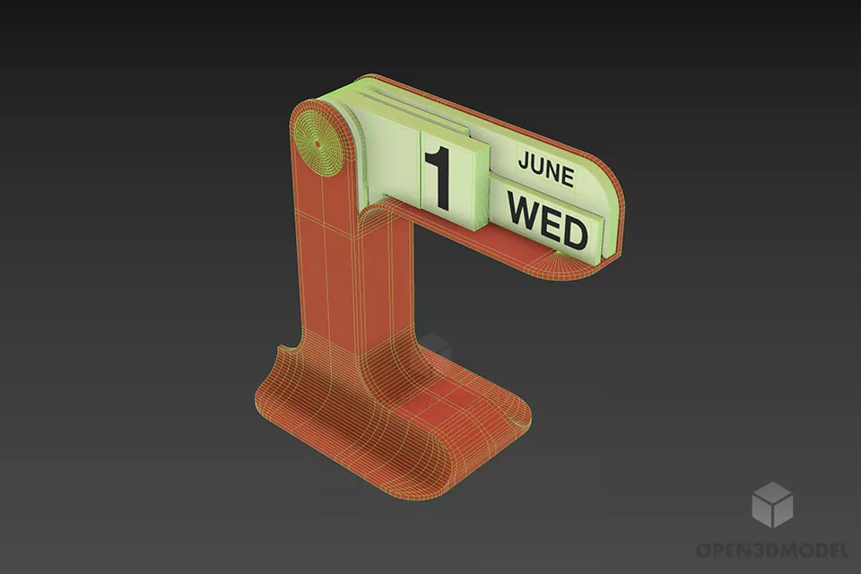 Machenic Calendar Decorative Furniture 3d model 2