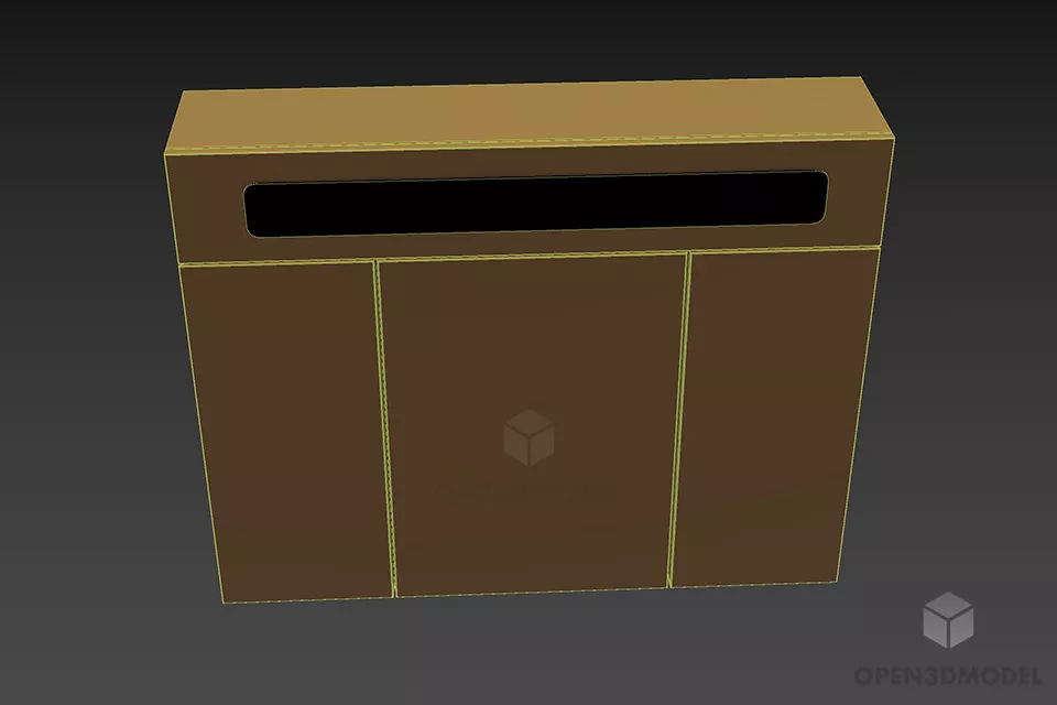 Mirror Cabinet With Light 3d model 3