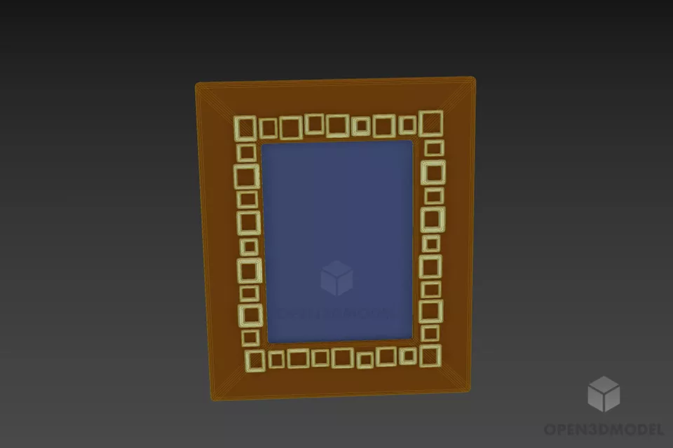 Black Photo Frame 3d model 3