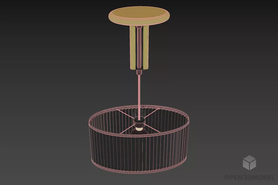 Pendant Lamp Oval Shape 3d model 3