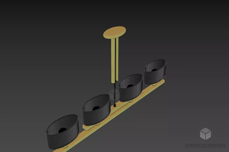 Reading Lamp With Foldable Arm 3d model