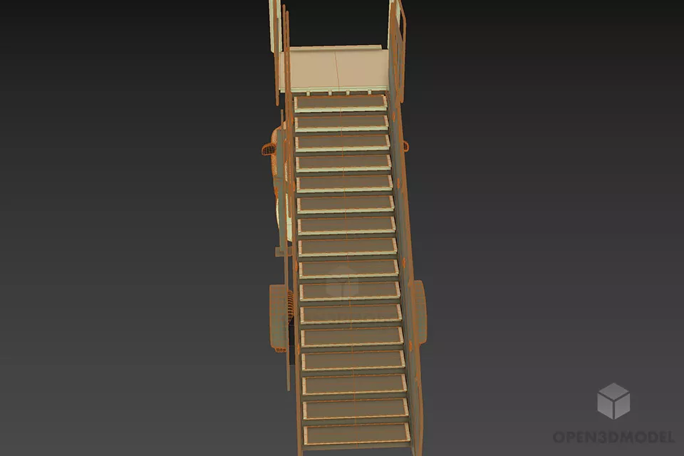 Airport Staircase Vehicle 3d model 3