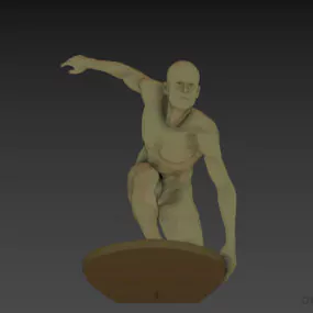 Figurine Man On Skateboard 3d model