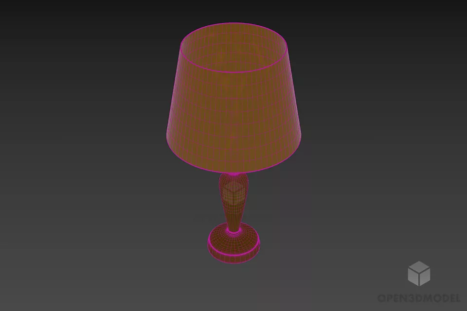 Crystal Cone Table Lamp 3d model 2