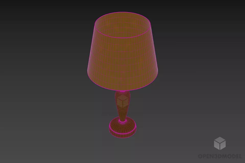 Crystal Cone Table Lamp 3d model 3