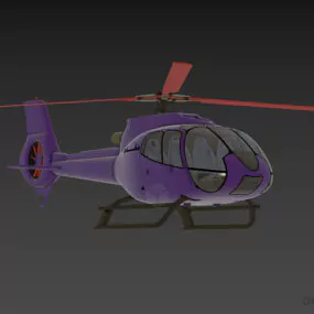 Modern Utilities Helicopter Aircraft 3d model