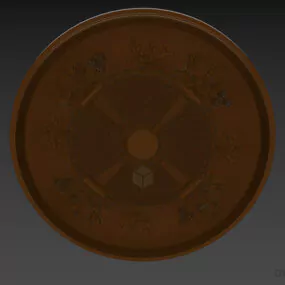 Round Plaster Rosette 3d model