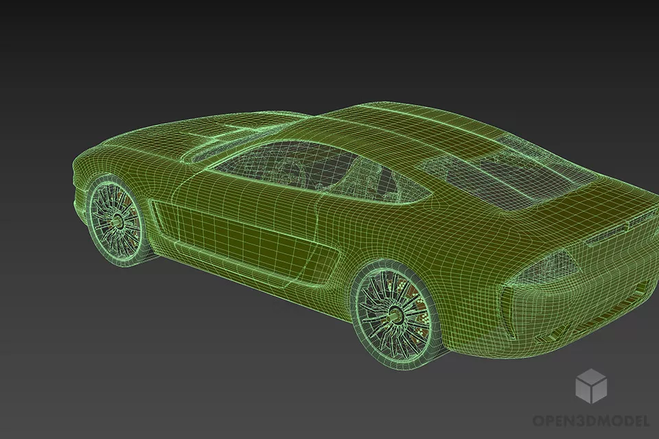 Modern Sedan Car Vehicle Smooth Edge 3d model 2