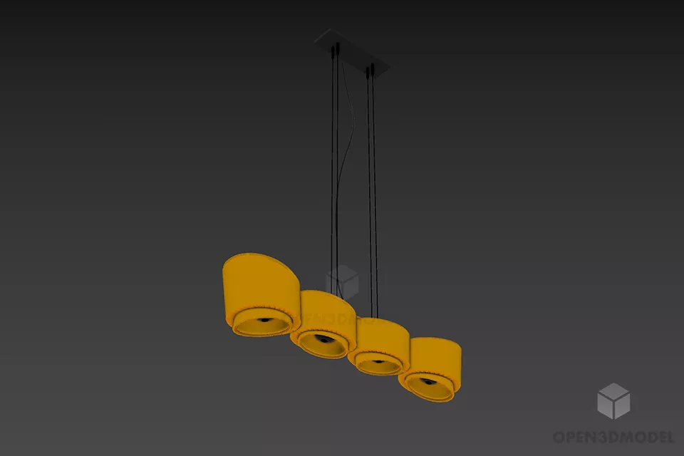 Side Scone Candle Lamp 3d model