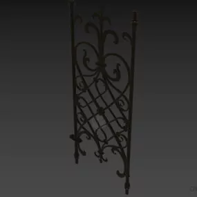 Wrought Icon Fence, Antique Fence 3d model