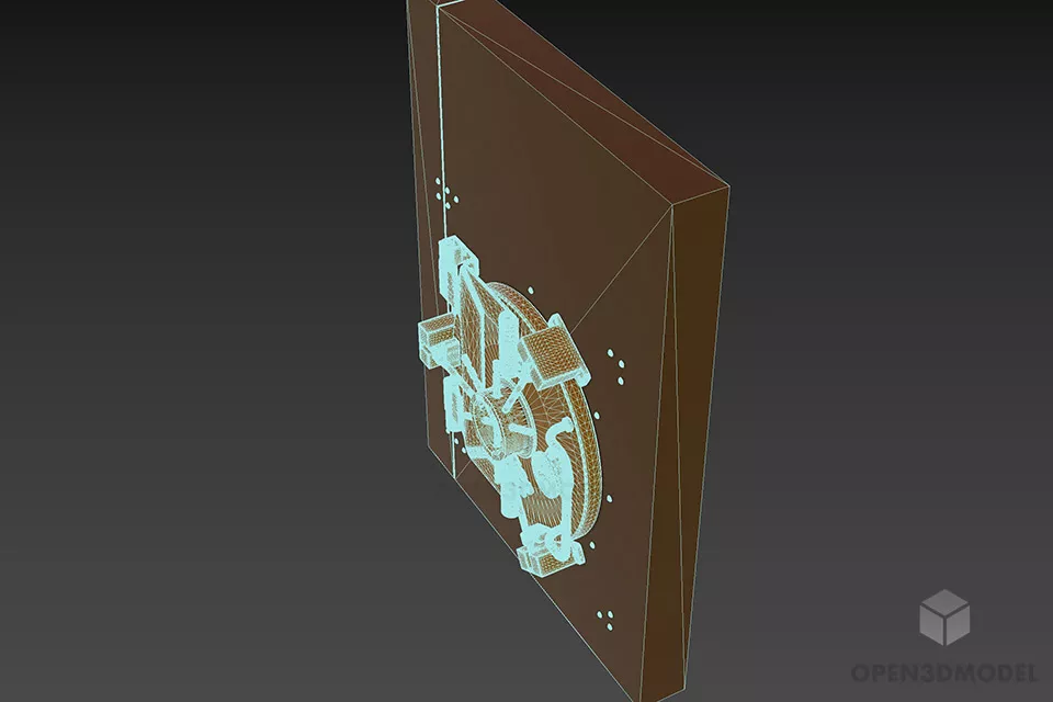 Bank Safe Door 3d model 2