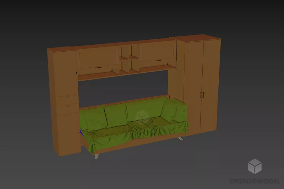Upholstered Sofa Regency 3d model
