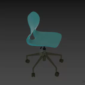 Office Simple Wheel Chair 3d model