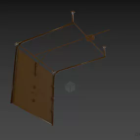 Steel Gate For Garage 3d model