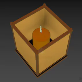 Cube Lamp Candle Eichholtz 3d model