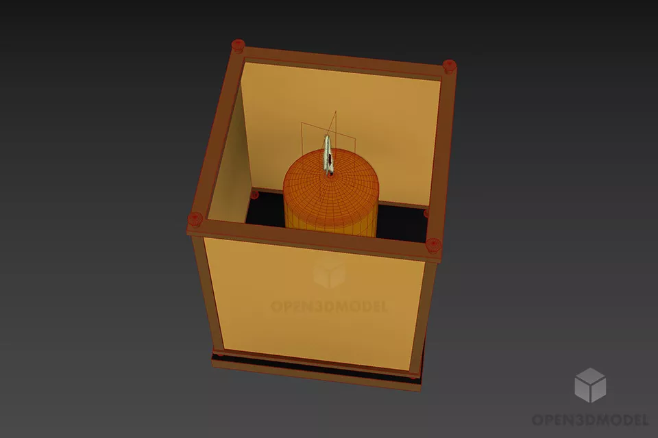 Cube Lamp Candle Eichholtz 3d model 3