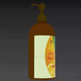 Bathroom Plastic Soap Bottle 3d model