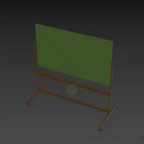 School Chalk Board With Stand 3d model