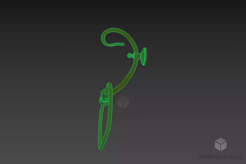 Bathroom Steel Hanger Rack 3d model 3