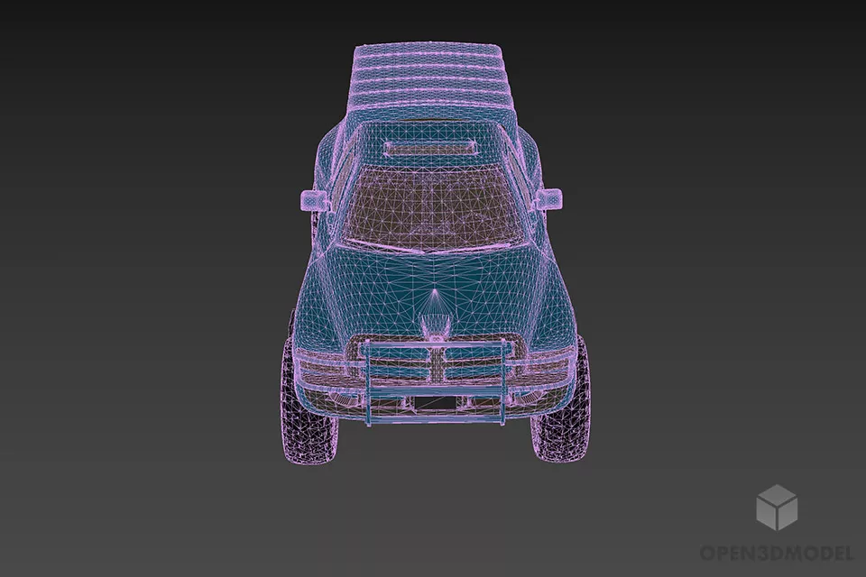 Army Truck, Dodge Vehicle 3d model 3