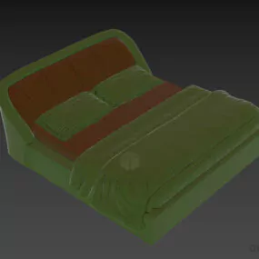 Upholstery Double Bed Rosi 3d model