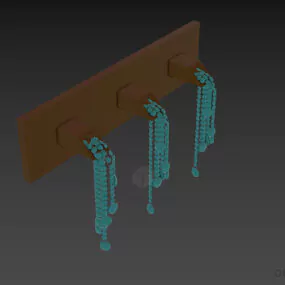 Sconce Lamp With Waterfall Shade 3d model