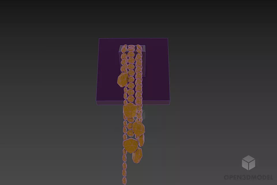Single Sconce Lamp Crystal Fountain Shade 3d model 3