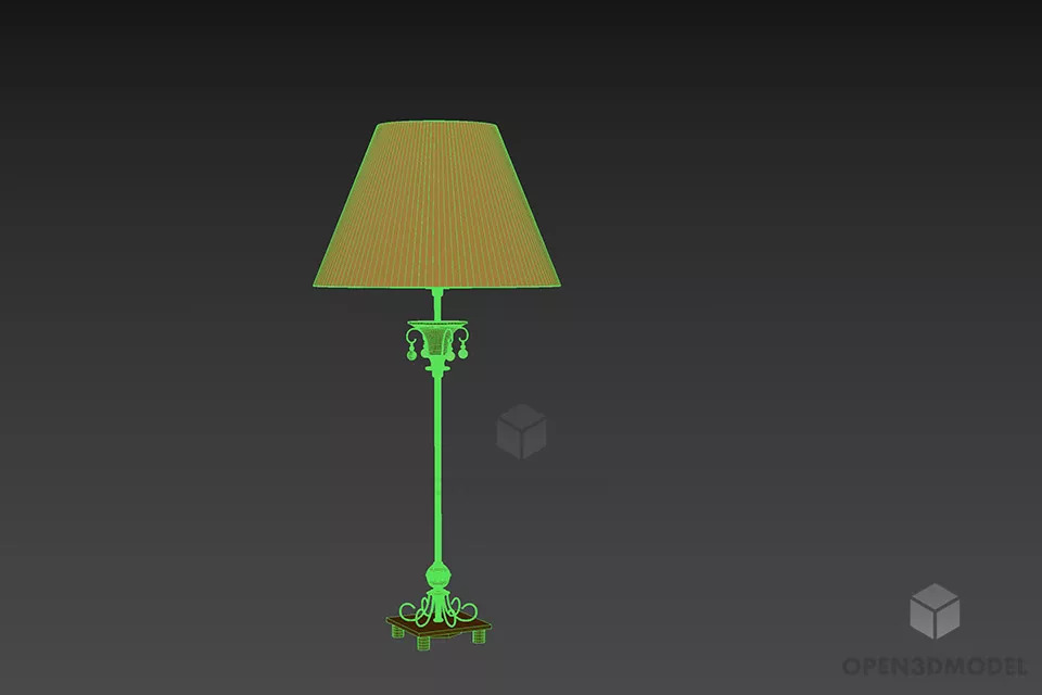 Table Lamp Baga Cone Shade 3d model 2