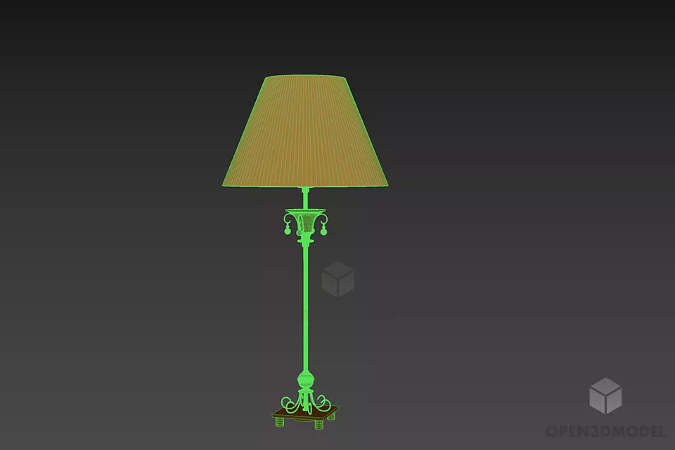 Table Lamp Baga Cone Shade 3d model 3