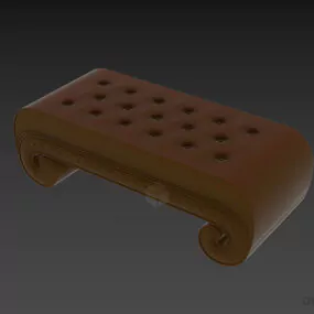 Boutique Brown Seat Smooth Edge 3d model
