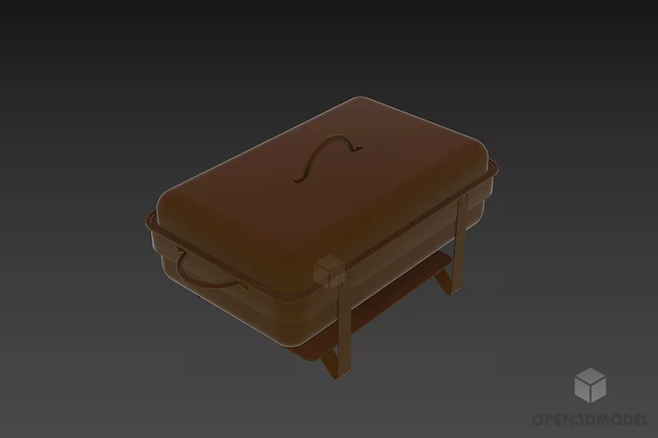 Side Mini Kitchen With Oven And Hood 3d model