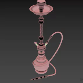 Arabian Hookah With Wire 3d model