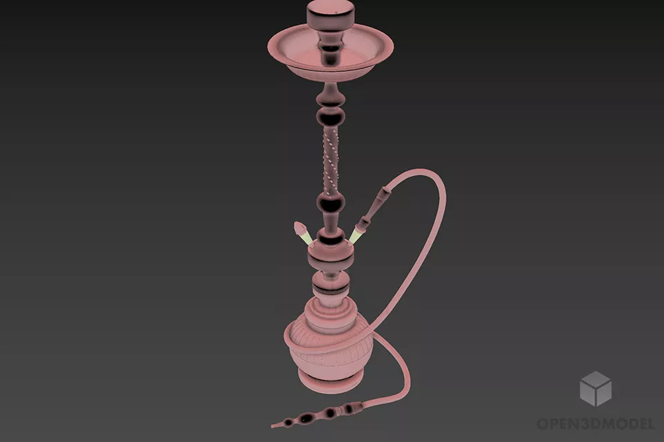 Bronze Hookah 3d model