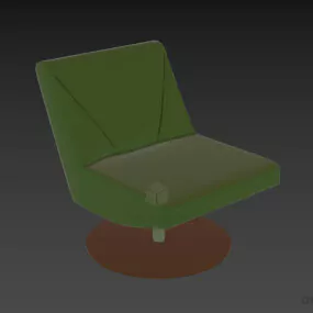 Salon Fixed Leg Upholstery Chair 3d model