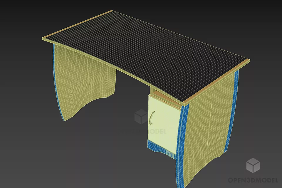 Work Table Kid Room 3d model 2
