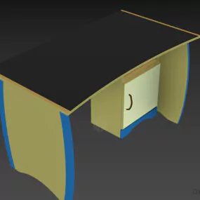 Work Table Kid Room 3d model
