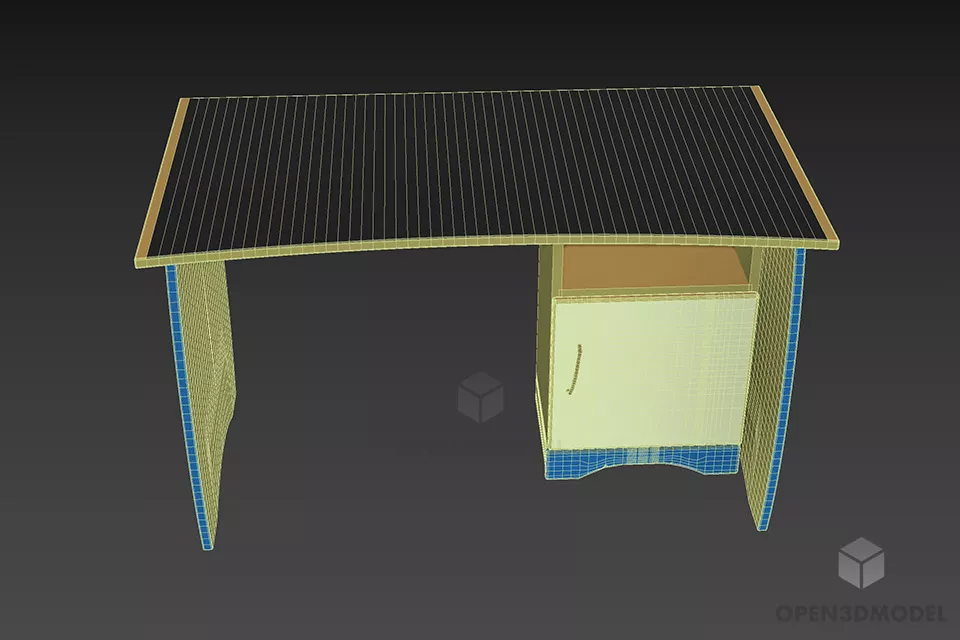 Work Table Kid Room 3d model 3