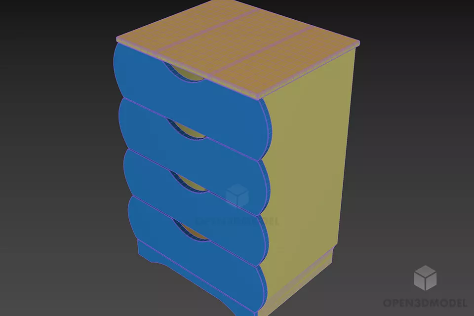 Kindergarten Locker 3d model 2
