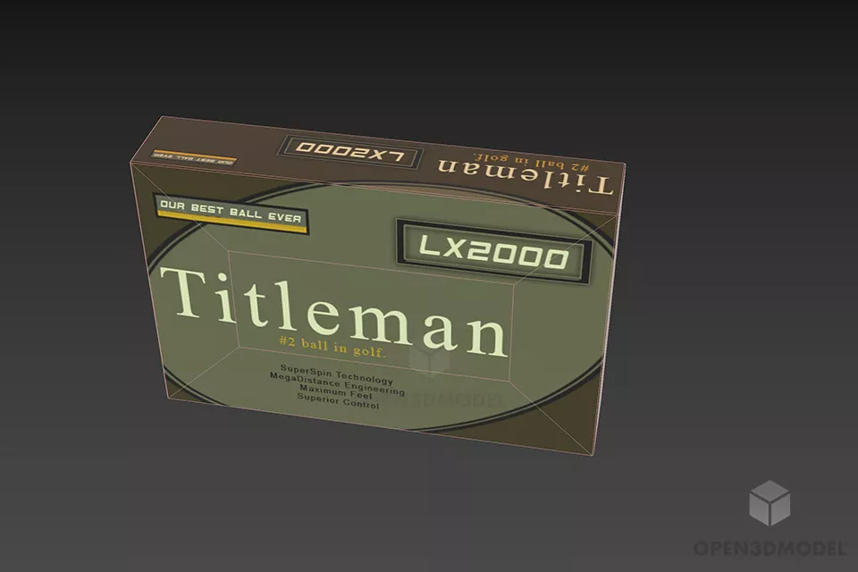 Product Box With Label 3d model 3