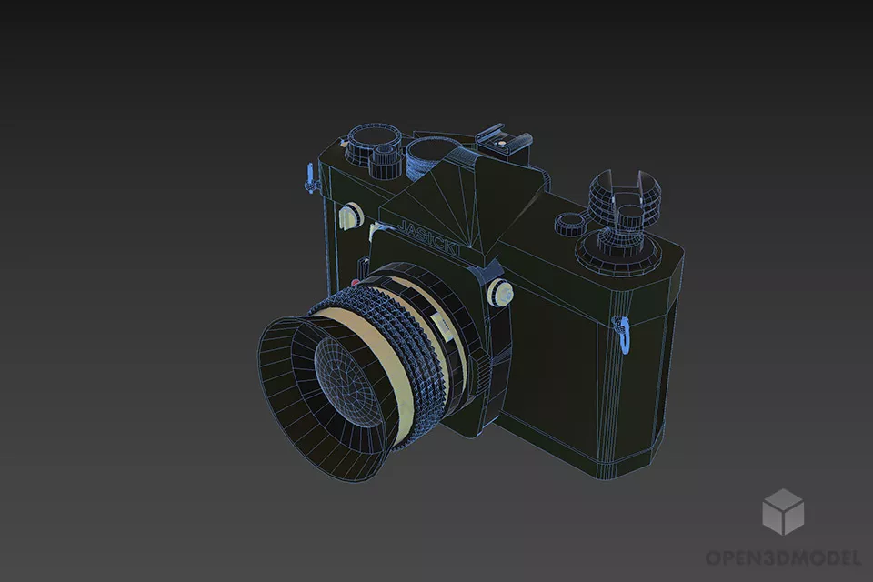 Vintage Style Camera 3d model 2