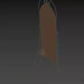 Boutique Steel Frame Mirror 3d model